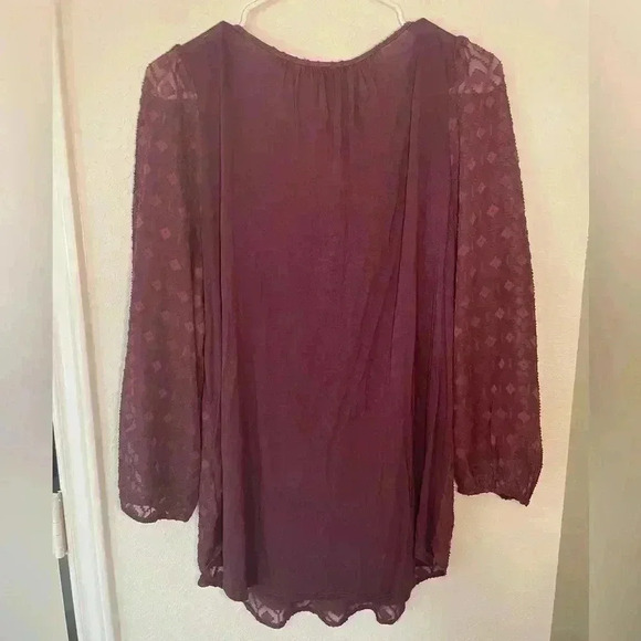 Anthropologie One September Madiran Sequin
Blouse Tunic Maroon Size Medium - Picture 8 of 9